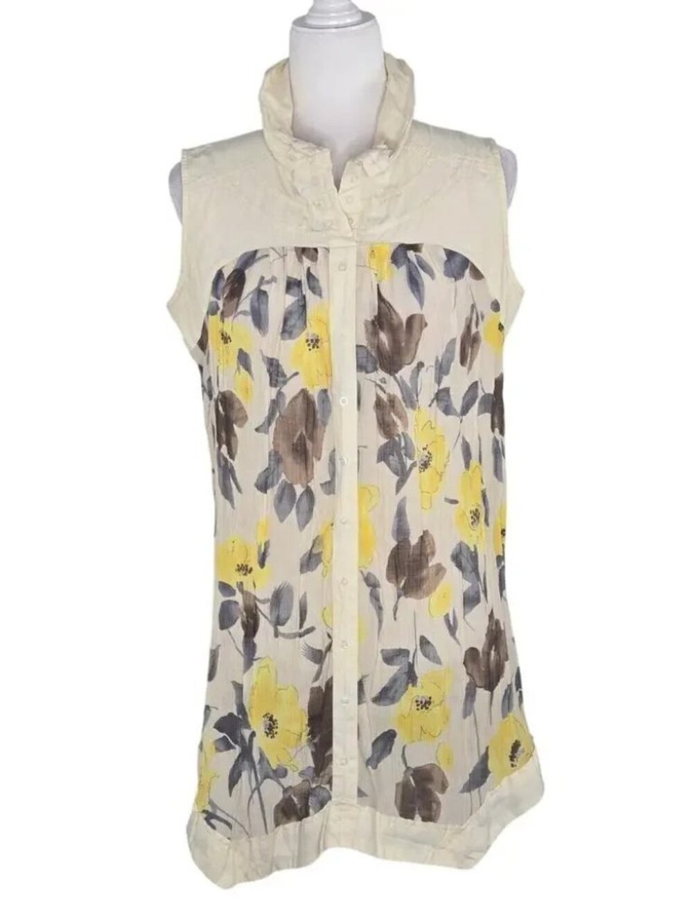 Mystree Floral Sleeveless Tunic Size Large